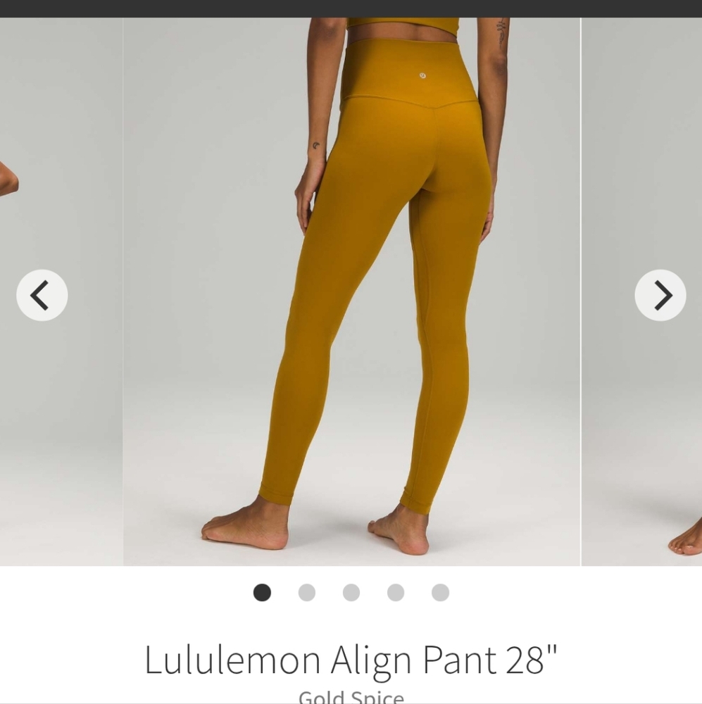 Lululemon Athletica Gold Spice Leggings